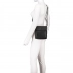Umhängetasche Nappa Schwarz, Farbe: schwarz, Marke: Hausfelder Manufaktur, EAN: 4065646006898, Abmessungen in cm: 18x20x7, Bild 5 von 6