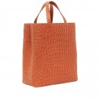 Handtasche Paper Bag Tote M Waxy Kroko Dark Mandarine, Farbe: orange, Marke: Liebeskind Berlin, EAN: 4064657033916, Abmessungen in cm: 29x35x14.5, Bild 2 von 7