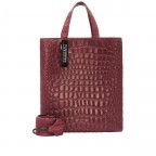 Handtasche Paper Bag Tote M Waxy Kroko Peony, Farbe: rot/weinrot, Marke: Liebeskind Berlin, EAN: 4064657033923, Abmessungen in cm: 29x35x14.5, Bild 1 von 7