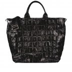 Handtasche Kroko Primitivo Kaia Big Black Nickel, Farbe: schwarz, Marke: Abro, EAN: 4061724929448, Abmessungen in cm: 32x32.5x21, Bild 1 von 6