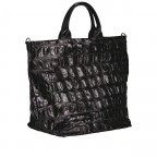 Handtasche Kroko Primitivo Kaia Big Black Nickel, Farbe: schwarz, Marke: Abro, EAN: 4061724929448, Abmessungen in cm: 32x32.5x21, Bild 2 von 6