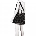 Handtasche Kroko Primitivo Kaia Big Black Nickel, Farbe: schwarz, Marke: Abro, EAN: 4061724929448, Abmessungen in cm: 32x32.5x21, Bild 4 von 6