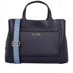Handtasche Iconic Satchel Desert Sky, Farbe: blau/petrol, Marke: Tommy Hilfiger, EAN: 8720117859545, Abmessungen in cm: 35x24.5x13, Bild 1 von 5