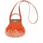 Umhängetasche Le Pliage Filet XS Orange, Farbe: orange, Marke: Longchamp, EAN: 3597922210534, Abmessungen in cm: 17x18x1, Bild 1 von 4