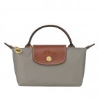 Kosmetiktasche Le Pliage Pochette Grau, Farbe: grau, Marke: Longchamp, EAN: 3597922210145, Abmessungen in cm: 17x10x5.5, Bild 1 von 5