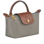 Kosmetiktasche Le Pliage Pochette Grau, Farbe: grau, Marke: Longchamp, EAN: 3597922210145, Abmessungen in cm: 17x10x5.5, Bild 2 von 5
