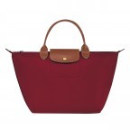 Handtasche Le Pliage Handtasche M Dunkelrot, Farbe: rot/weinrot, Marke: Longchamp, EAN: 3597922208968, Abmessungen in cm: 30x28x20, Bild 1 von 5