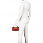 Kosmetiktasche Le Pliage Pochette Weinrot, Farbe: rot/weinrot, Marke: Longchamp, EAN: 3597922210176, Abmessungen in cm: 17x10x5.5, Bild 4 von 6