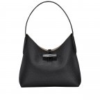 Beuteltasche Roseau Shopper M Black, Farbe: schwarz, Marke: Longchamp, EAN: 3597922147649, Abmessungen in cm: 27x25x11, Bild 1 von 5