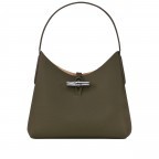 Beuteltasche Roseau Shopper M Khaki, Farbe: grün/oliv, Marke: Longchamp, EAN: 3597922213511, Abmessungen in cm: 27x25x11, Bild 1 von 5