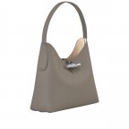 Beuteltasche Roseau Shopper M Grau, Farbe: grau, Marke: Longchamp, EAN: 3597922147748, Abmessungen in cm: 27x25x11, Bild 2 von 5