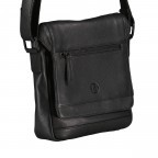 Umhängetasche Vintage 3.0 Schwarz, Farbe: schwarz, Marke: Hausfelder Manufaktur, EAN: 4065646006874, Abmessungen in cm: 20.5x24x5, Bild 2 von 6
