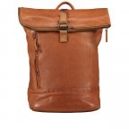 Rucksack Vintage 3.0 mit Rolltop Cognac, Farbe: cognac, Marke: Hausfelder Manufaktur, EAN: 4065646007062, Abmessungen in cm: 28x42x12.5, Bild 1 von 8