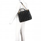 Handtasche Cessily Black, Farbe: schwarz, Marke: Guess, EAN: 0190231535041, Abmessungen in cm: 23.5x29x10, Bild 4 von 7