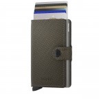 Geldbörse Miniwallet Carbon mit RFID-Schutz Khaki, Farbe: taupe/khaki, Marke: Secrid, EAN: 8718215289586, Abmessungen in cm: 6.8x10.2x1.6, Bild 5 von 5