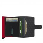 Geldbörse Miniwallet Optical mit RFID-Schutz Black Red, Farbe: anthrazit, Marke: Secrid, EAN: 8718215289692, Abmessungen in cm: 6.8x10.2x2.1, Bild 3 von 5