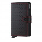 Geldbörse Miniwallet Perforated Black Red, Farbe: anthrazit, Marke: Secrid, EAN: 8718215289814, Abmessungen in cm: 6.8x10.2x2.1, Bild 1 von 5