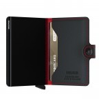 Geldbörse Miniwallet Perforated Black Red, Farbe: anthrazit, Marke: Secrid, EAN: 8718215289814, Abmessungen in cm: 6.8x10.2x2.1, Bild 4 von 5
