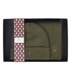 Mütze und Schal Essential zweiteiliges Geschenkset Army Green Melange, Farbe: grün/oliv, Marke: Tommy Hilfiger, EAN: 8720641980395, Bild 1 von 2