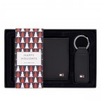 Geldbörse und Schlüsselanhänger Eton zweiteiliges Geschenkset Black, Farbe: schwarz, Marke: Tommy Hilfiger, EAN: 8720115051866, Abmessungen in cm: 12.7x9.7x3, Bild 1 von 3
