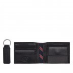 Geldbörse und Schlüsselanhänger Eton zweiteiliges Geschenkset Black, Farbe: schwarz, Marke: Tommy Hilfiger, EAN: 8720115051866, Abmessungen in cm: 12.7x9.7x3, Bild 3 von 3