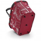 Einkaufskorb Carrybag Frame Bandana Red, Farbe: rot/weinrot, Marke: Reisenthel, EAN: 4012013729720, Abmessungen in cm: 48x29x28, Bild 3 von 4