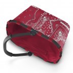 Einkaufskorb Carrybag Frame Bandana Red, Farbe: rot/weinrot, Marke: Reisenthel, EAN: 4012013729720, Abmessungen in cm: 48x29x28, Bild 4 von 4