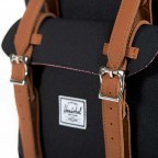 Rucksack Little America Volumen 23 Liter Black Tan Synthetic, Farbe: schwarz, Marke: Herschel, EAN: 0828432010431, Abmessungen in cm: 28x50x17, Bild 5 von 7