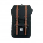 Rucksack Little America Volumen 23 Liter Black Tan Synthetic, Farbe: schwarz, Marke: Herschel, EAN: 0828432010431, Abmessungen in cm: 28x50x17, Bild 1 von 7