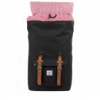 Rucksack Little America Volumen 23 Liter Black Tan Synthetic, Farbe: schwarz, Marke: Herschel, EAN: 0828432010431, Abmessungen in cm: 28x50x17, Bild 4 von 7