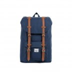 Rucksack Little America Medium Volumen 14 Liter Navy, Farbe: blau/petrol, Marke: Herschel, EAN: 0828432006311, Abmessungen in cm: 28x43x12, Bild 1 von 6