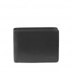 Geldbörse pocket 114 Black, Farbe: schwarz, Marke: Bree, EAN: 4038671017856, Abmessungen in cm: 12.5x9.5x2.5, Bild 1 von 2