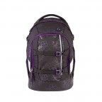 Rucksack Pack Purple Hibiskus, Farbe: schwarz, flieder/lila, Marke: Satch, EAN: 4057081023516, Abmessungen in cm: 30x45x22, Bild 1 von 14