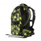 Rucksack Pack Jungle Flow Grün Schwarz-Weiß Punkte, Farbe: anthrazit, gelb, Marke: Satch, EAN: 4057081012473, Abmessungen in cm: 30x45x22, Bild 3 von 14