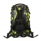 Rucksack Pack Jungle Flow Grün Schwarz-Weiß Punkte, Farbe: anthrazit, gelb, Marke: Satch, EAN: 4057081012473, Abmessungen in cm: 30x45x22, Bild 4 von 14
